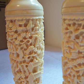 two twin okinawa vase 1949 - Asian