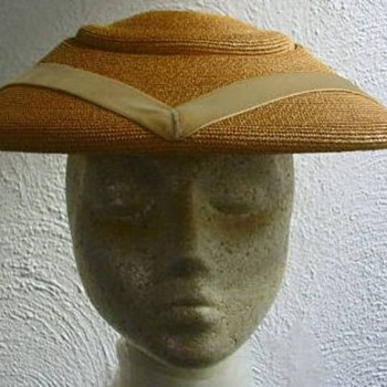 1950s Natural Straw Hat