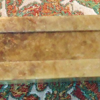 Incense holder and case, Marble?, with elephant! Buddhist bell, and holder