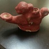 Very Old Antique Pottery Oil Lamp