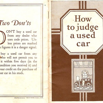 Studebaker~How To Judge a Used Car from 1929