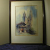 Early Color Lithograph or Pencil Drawing of Mission Delores in San Francisco