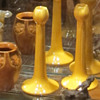 Large Rookwood candle sticks (Yellow) and small vase