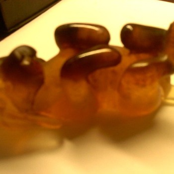 Spaniel Puppy, Amber Crystal by DAUM FRANCE