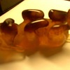 Spaniel Puppy, Amber Crystal by DAUM FRANCE