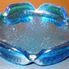 Blue/Turquoise Glass Ashtray
