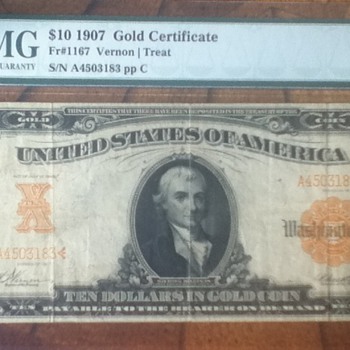 1907 Gold Certificate - US Paper Money
