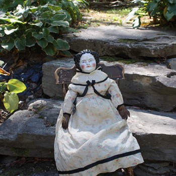 Dated 1862 China Head Doll in Her Original Clothing - Dolls