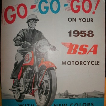 1958 BSA Motorcycle Dealers Brochure 