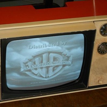 Vintage early 70's Orange Zenith Television