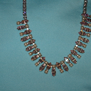 Lavander rhinestone necklace