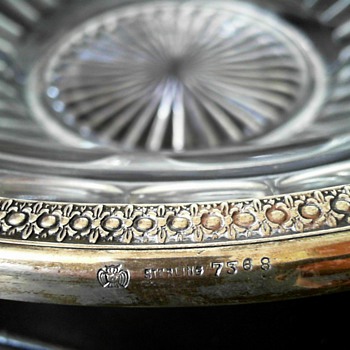 Glass bowl with sterling silver edge. Maker? - Glassware