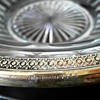 Glass bowl with sterling silver edge. Maker?
