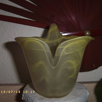 ART NOUVEAU DAUM ? CLOUD GLASS VASE