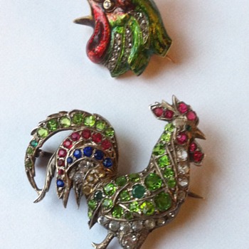 Rooster brooches. - Fine Jewelry