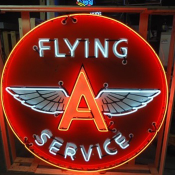 Flying A Service neon sign