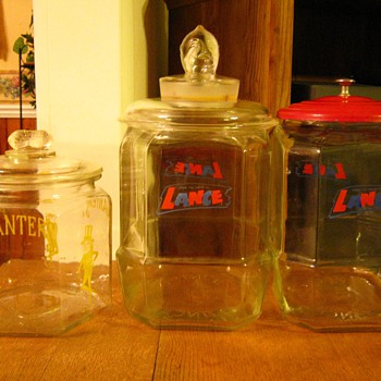 Planter's Peanut & Lance Peanut Glass Jars - Kitchen