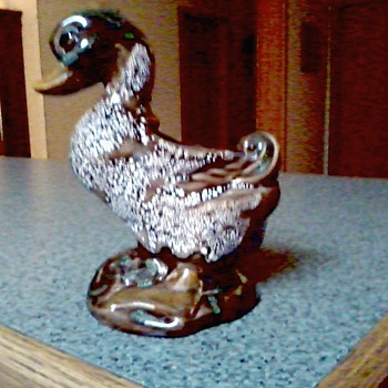 Cute little "Wood Duck " Planter / Unknown Maker and Date - Art Pottery