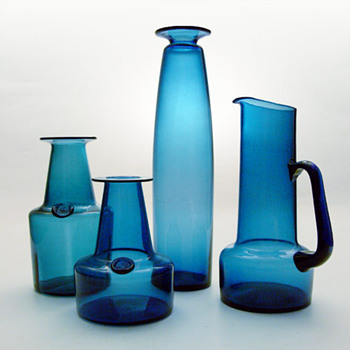 CAPRI vases and jug, Jacob E. Bang (Kastrup, 1961) - Art Glass