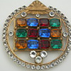Hebrew? Large 4 1/2" x 4 Rhinestone Clip