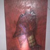 Abstract art on wood board