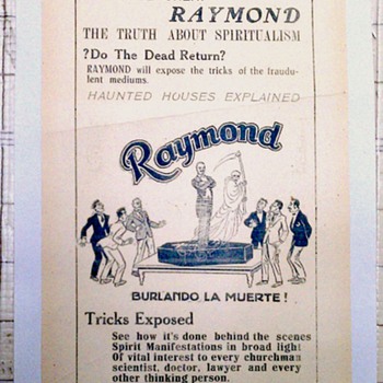"The Great Raymond" Original 1929 Handbill