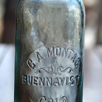 G. A. Montag, "Buennavista, Colo." Hutchinson soda bottle, 1889 - Bottles