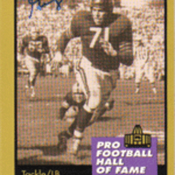 george connor foot ball card signed ?