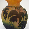 French or Bohemian cameo vase, initial/cipher only..