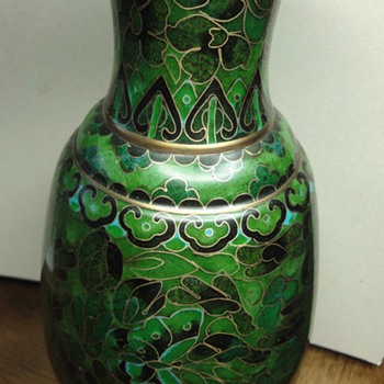 Chinese Cloisonne vase on copper. 