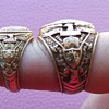 Matching Pair of Man's and Woman's 1937 V.M.I. Class Rings