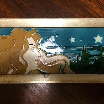 Luber Art Nouveau maiden tile - Art Nouveau