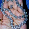 Vintage Deco Catseye Moonstone Silver Full Parure Necklace Earring Bracelet Ring