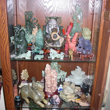 Stone and coral carvings - Asian
