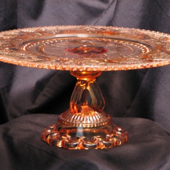 Princess Feather/Doric Border Cake Stand by Westmoreland Glass