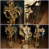 brass cherubs posy holders