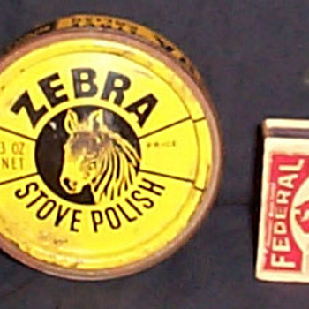 Zebra Stove Polish tin