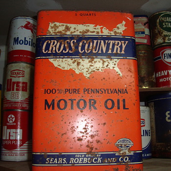 old motor oil  tins - Petroliana
