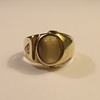 Vintage "Tiger Eye" Crysoberryl Mens Ring with Diamond in 18k