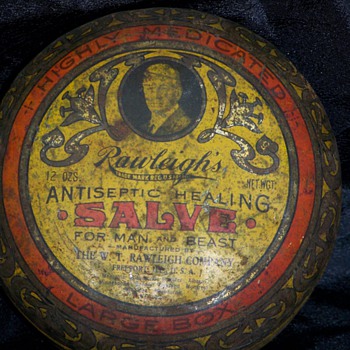 Rawleigh's Antiseptic Salve "Fit for Man Or Beast" Tin - Advertising