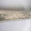 Real Sterling Silver Spoon 3 Hearts On Back