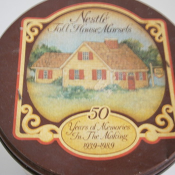 Vintage Nestle Toll House Morsels Tin Can 50 Year Anniversary 1939-1989 
