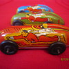 1947 Fawcett Publications Automatic Toy Corp Captain Marvel Metal Cars #1, 2, and 4