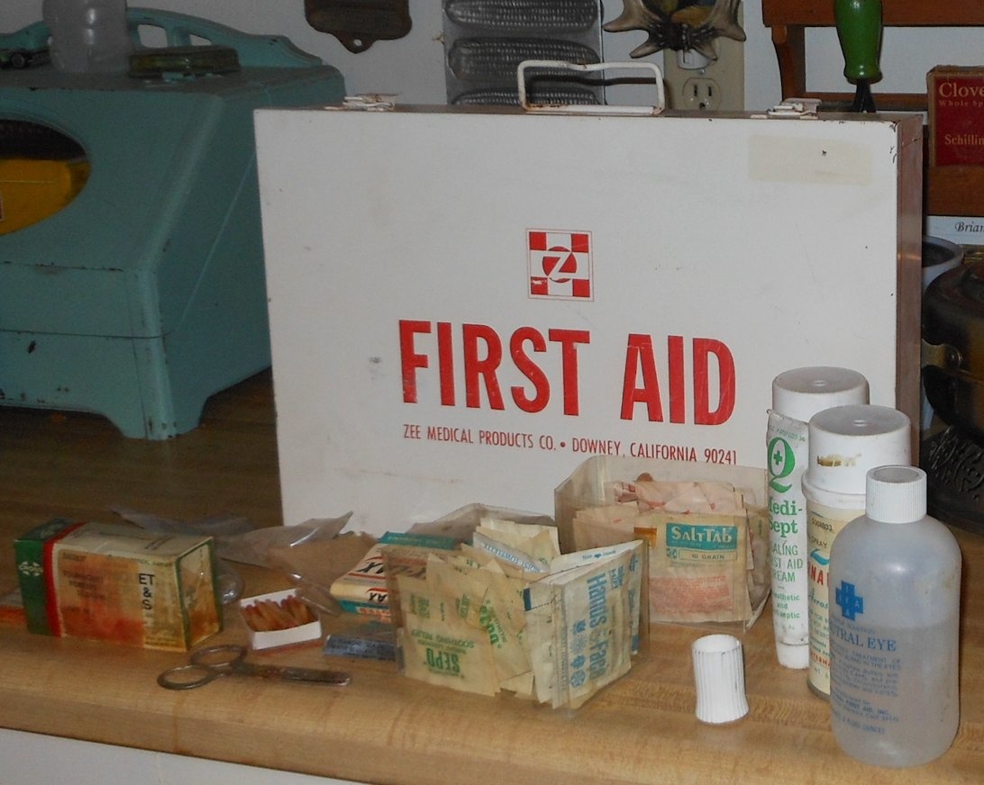 Zee First Aid Kit Large Wall Hanging Set Industrial Collectors Weekly