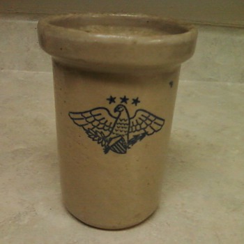 STONEWARE EAGLE JAR