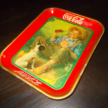 1931 Coca-Cola Boy & His Dog Tray