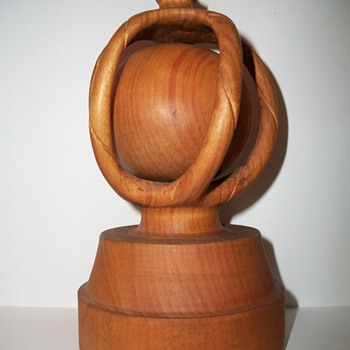 Carved Whimsy Ball in a Cage Collection Jim Linderman