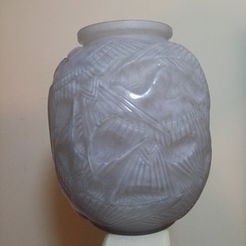 pierre D'Avesn hirondelles (swallows) vase - Art Glass