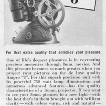 1948 - Ampro Movie Projector Advertisement