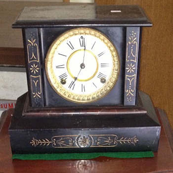 BLACK IRON ANSONIA CLOCK CO. MANTEL CLOCK - Clocks